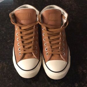 Converse, cognac leather upper mens 8